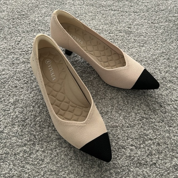 VIVAIA Scarlett cap toe kitten heels size 5 - Picture 9 of 14